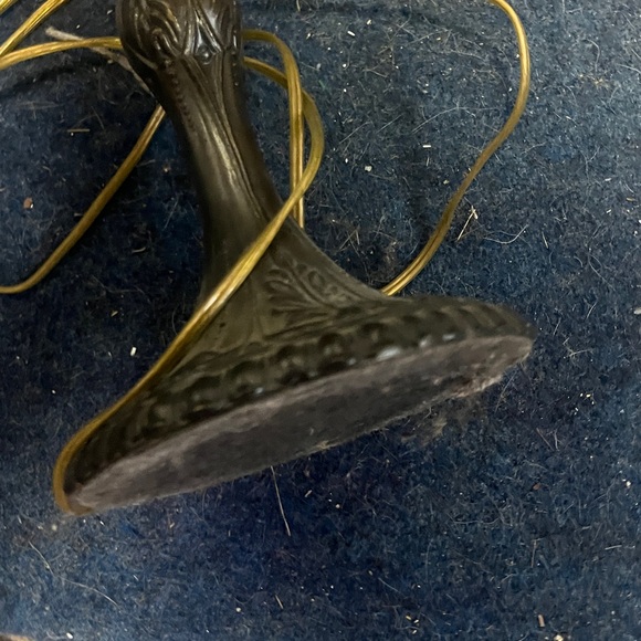 Dale Tiffany Stained Glass Lamp Shade with Pink and Green Accents - Picture 13 of 14